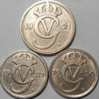 Ruotsi.  10 öre 1920w, 1921w; 25 öre 1921w. - pikkukuva 1