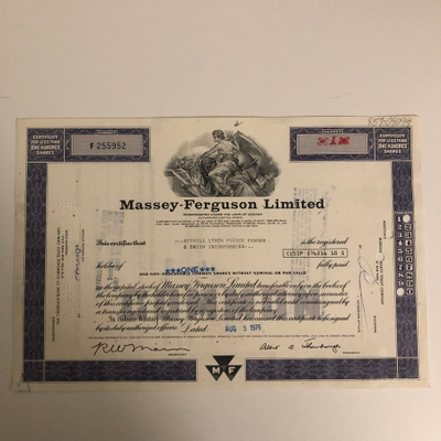 Massey-Ferguson Limited osakekirja