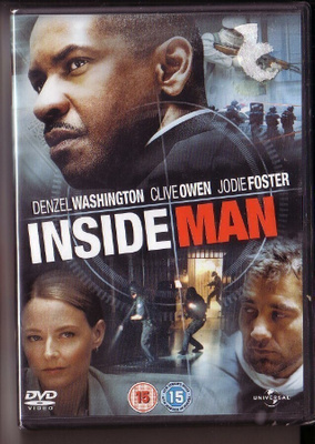 dvd, Inside Man (D Washington, C Owen, J Foster) Uusi / New