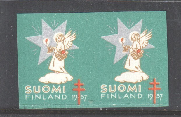 Tub joulumerkki 1957  Hammastamaton pari