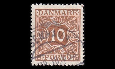 Tanska PORTO_22 o 10 öre tasainen tausta (1930)