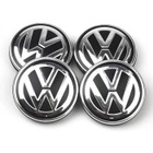 Volkswagen vannekeskiöt – Kromi-Musta – 56mm (4kpl sarja) - pikkukuva 1