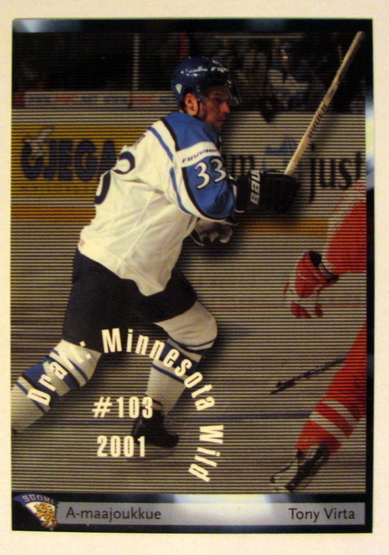 TONY VIRTA Cardset 2002-03 PROMO Moniveto tausta