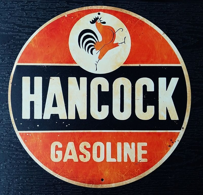 Hancock gasoline peltikyltti - kukko