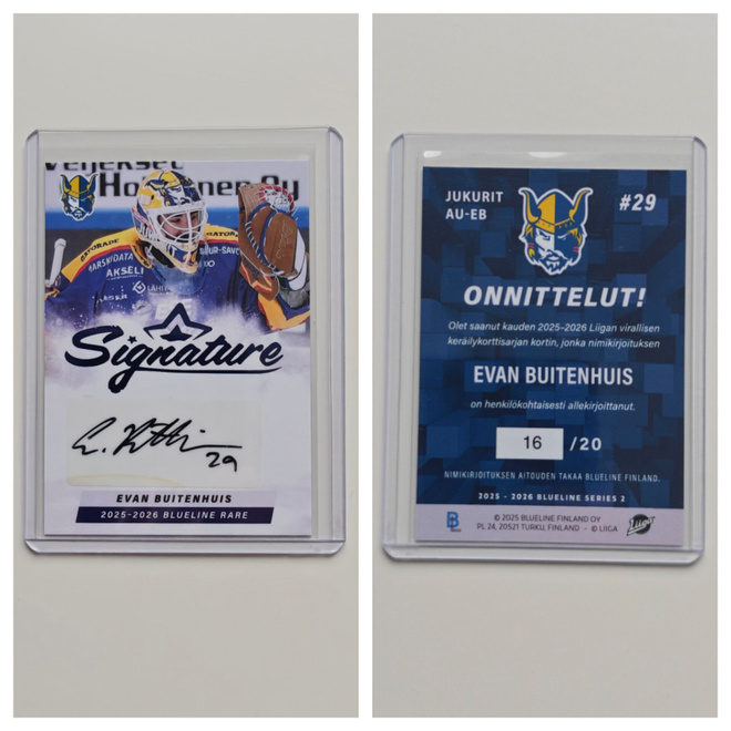 Evan Buitenhuis Rare Signature Blueline
