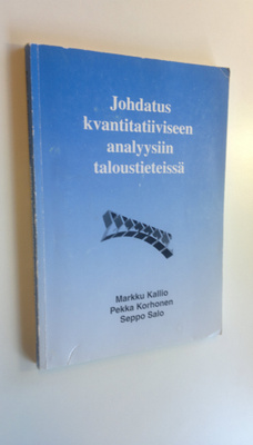 Markku Kallio : Johdatus kvantitatiiviseen analyysiin tal...