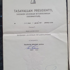 2x alkuperäinen Suomen kunniamerkki / muistomitali myöntökir - pikkukuva 3