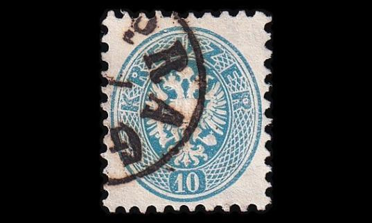 Itävalta 33 o Kaksipäinen kotka 10 Kr (1863)
