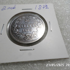2 mk  1872  hopeaa  hienokuntoinen   kl 8 . - pikkukuva 5
