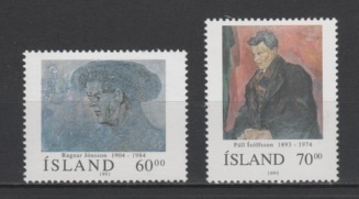 (S1594) ICELAND, 1991 (Famous Persons). Mi # 751-752. MNH**