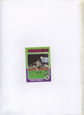 Purkkakuva Jalkapallo n:o 69 1973-74 TERRYHIBBITT. NEWCASTLE