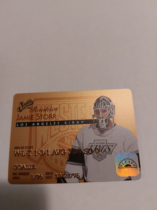 1995-96 Leaf Studio Rookies #13 Jamie Storr