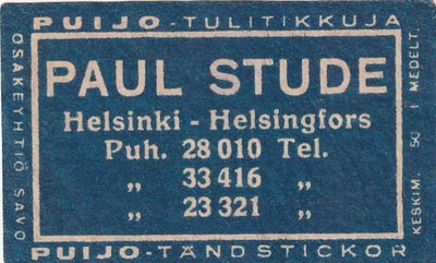 Helsinki, Paul Stude , Puijo   7/9