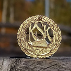 Kullanvärinen merkki vuodelta 1958. Halkaisija - 19 mm. - pikkukuva 3