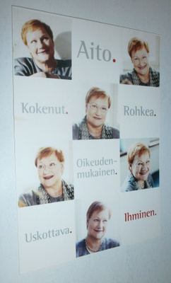 Tarja Halonen, presidentinvaalikampanjan kortti v. 2000