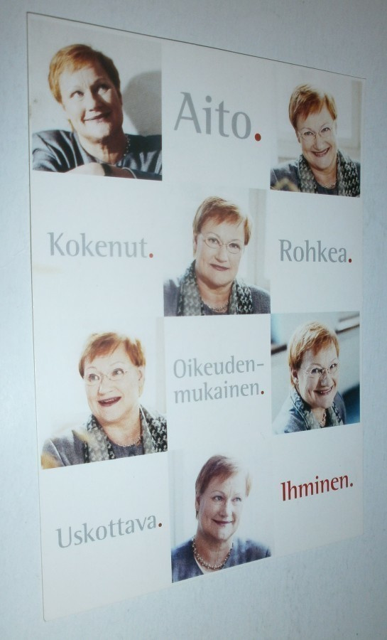 Tarja Halonen, presidentinvaalikampanjan kortti v. 2000