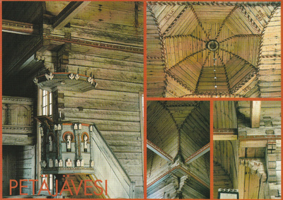 KIRKKOKORTTI - PETÄJÄVEDEN VANHA KIRKKO - SISÄKUVA - 9