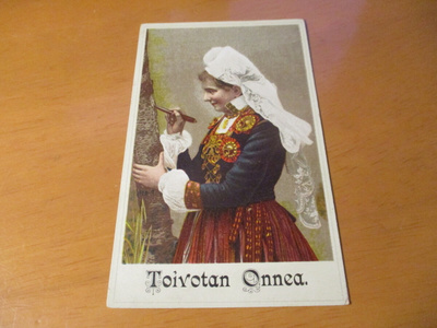 Toivotan Onnea np 1900 13x8cm onnittelukortti