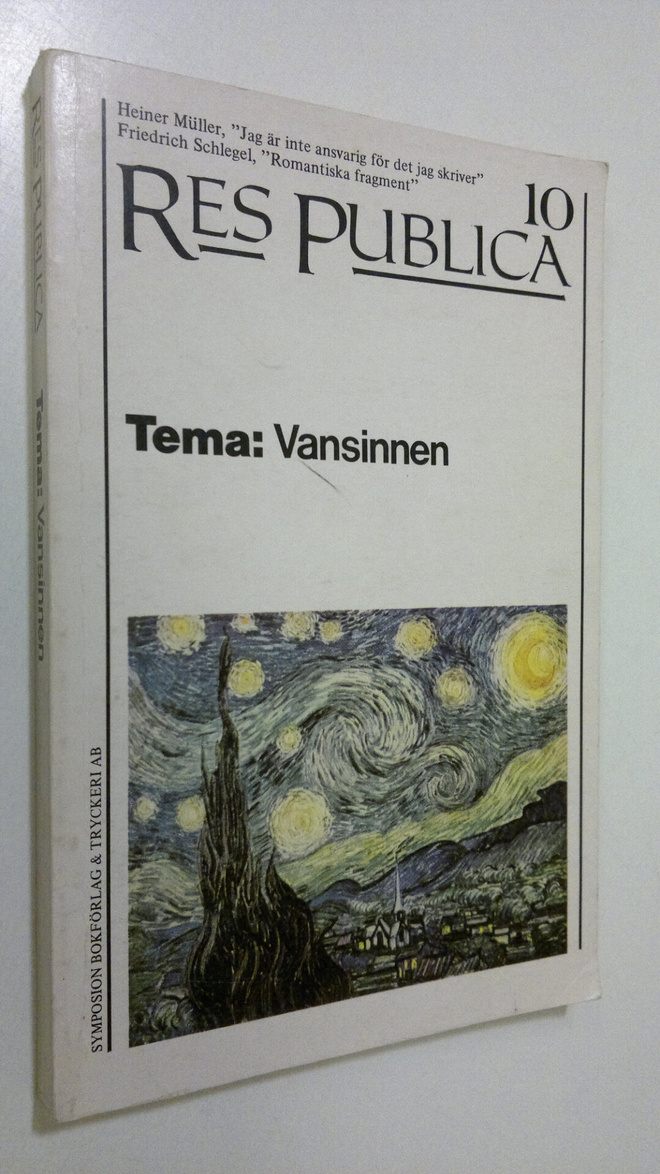 Res Publica 10 - Tema : Vansinnen