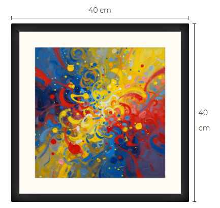 Uusi uniikki abstrakti art print taulu 40 cm x 40 cm