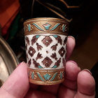 Venäläinen snapsilasi. Metalli , cloisonne koristelu - pikkukuva 3