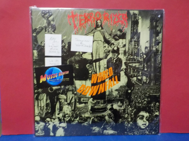 TERRORIZER - WORLD DOWNFALL EX+/M- UK -89 1ST PRESS LP