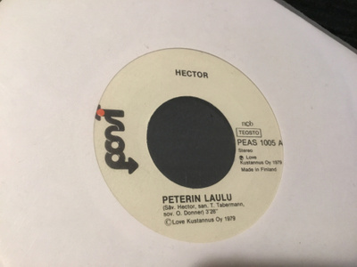 Hector Peterin laulu Ponsi single harvinaisempi 1979