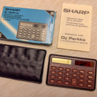 Sharp EL-869H-RD vintage-taskulaskin aurinkokennolla - pikkukuva 2