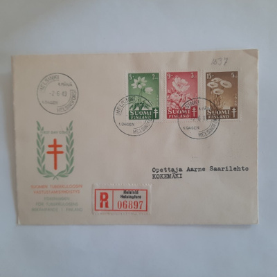 FDC 1949 TUB, kukat R-kuori, kulkenut