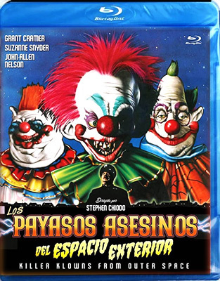 Killer Klowns From Outer Space 1988 kultti scifi --Bd --UUSI
