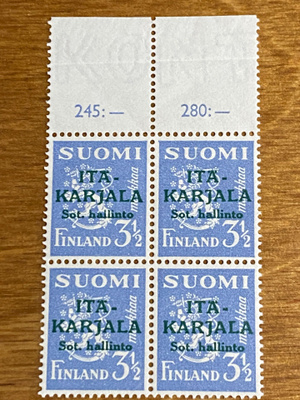 ITÄ-KARJALA VIHREÄ LISÄPAINAMA 3 1/2MK NELIÖ**