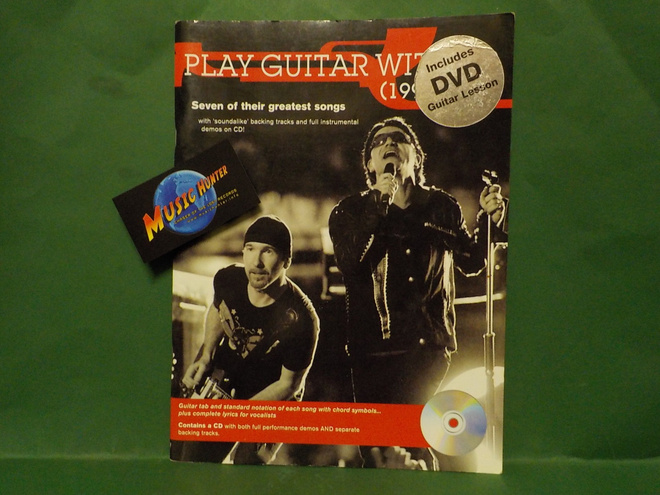 U2 - PLAY GUITAR WITH U2 (1992-2000) NUOTTIKIRJA + CD + DVD