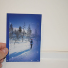 Postikortti (K1) talvi hiihtäjä - pikkukuva 1