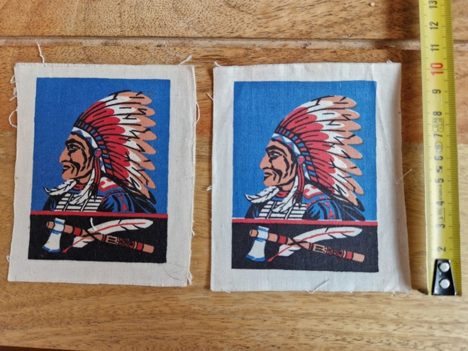 Intiaani vintage kangasmerkki