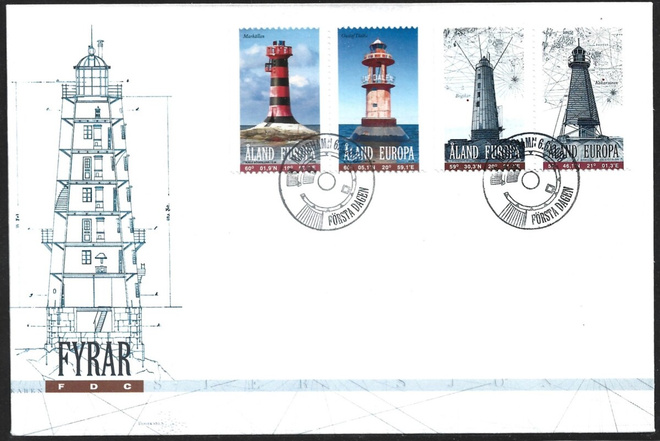 FDC Åland 2008  ÅV 19  Majakoita  LaPe ÅL 294-297