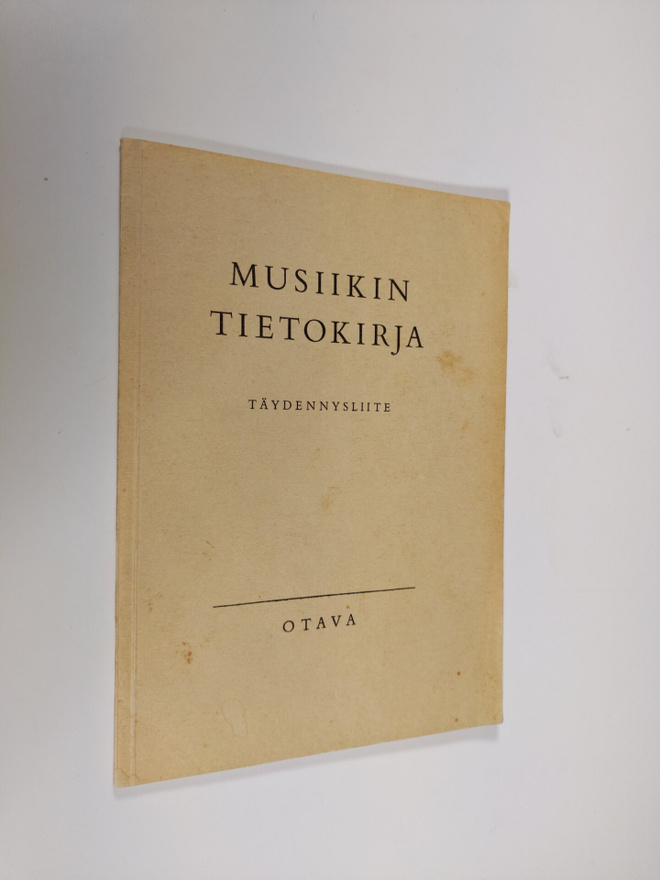 Musiikin tietokirja : täydennysliite