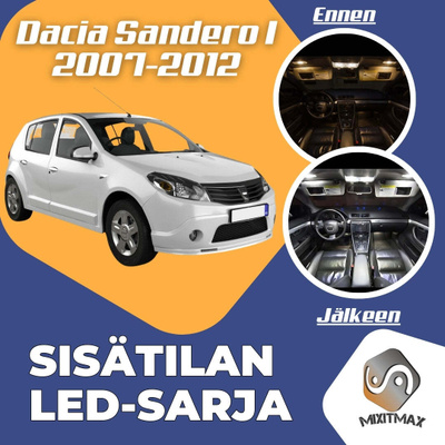 Dacia Sandero I Sisätilan LED-sarja 7-osainen
