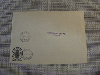 FDC Helsinki 16.6.1945 Ehiöt 100 vuotta kirje.