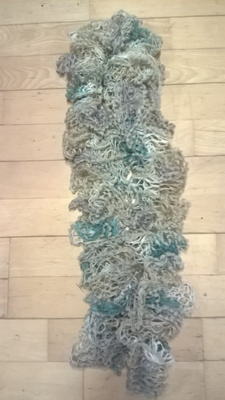 Vihreä/beige huivi Pampula