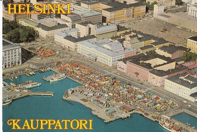 Helsinki . Kauppatori ilmakuva väri  p216