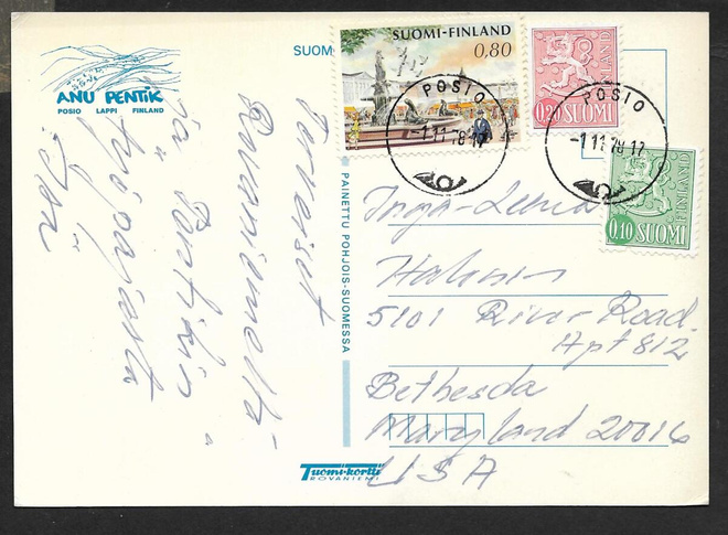 Postil. - Yl.m. 0,80+0,20+0,10 - Posio 1.11.1978