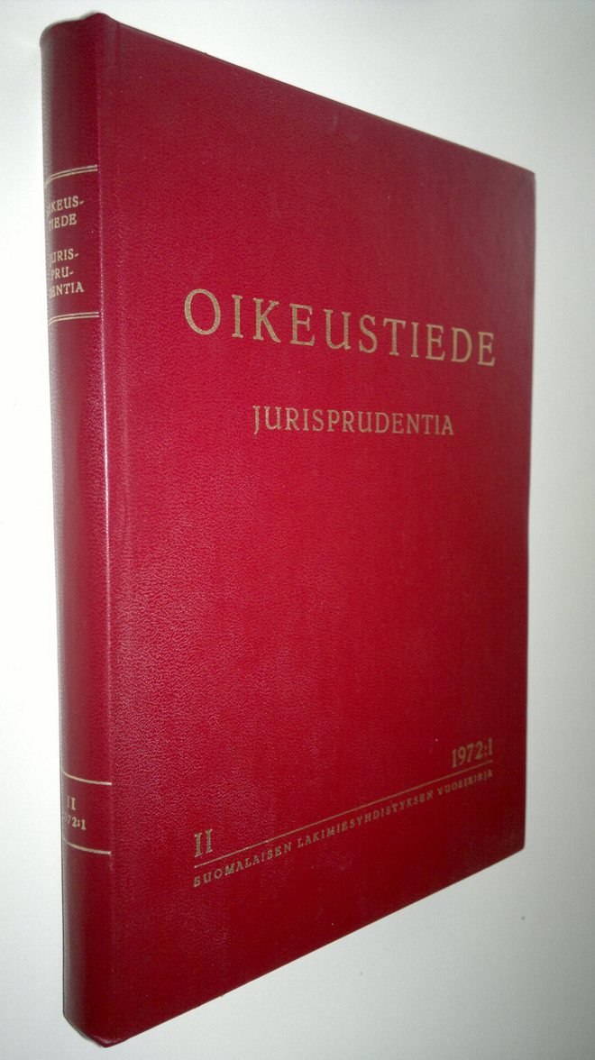 Oikeustiede 1972:1 : Suomalaisen lakimiesyhdistyksen vuos...