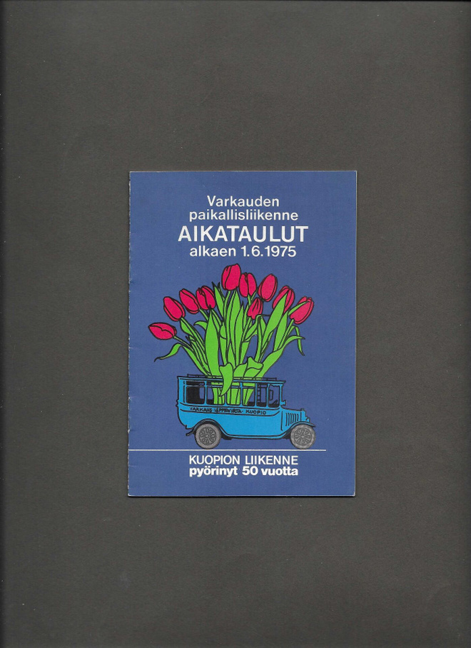Aikataulut, Kuopion Liikenne, Varkauden paik.liikenne, 1975