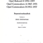 OPEL Rekord -Commodore korjausopas ruotsinkielinen - pikkukuva 1