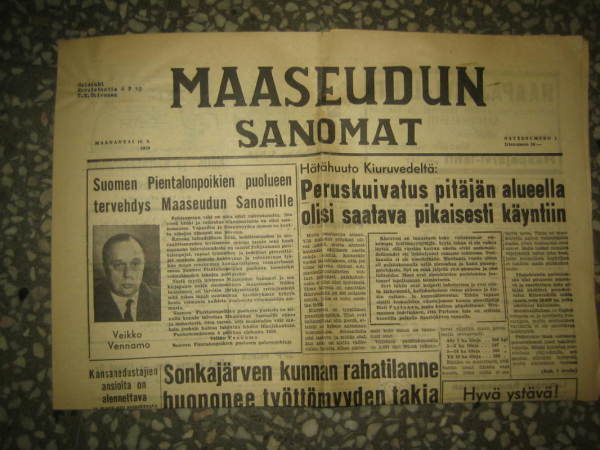 Sanomalehti: Maaseudun Sanomat 10.8.1959