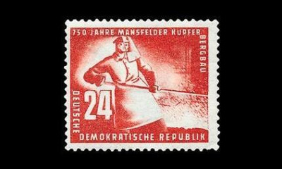 DDR 274 ** Kuparikaivostoiminta 24 Pf (1950)