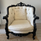 Näyttävä rokokoo-/Louis XV -tyylinen nojatuoli - pikkukuva 2