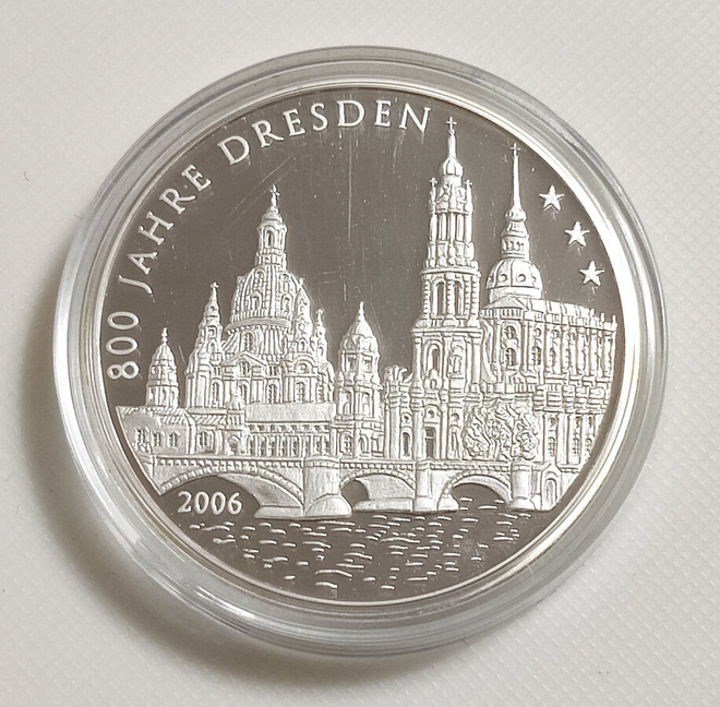 Saksa 2006 Dresden 800v, hopeoitu muistomitali