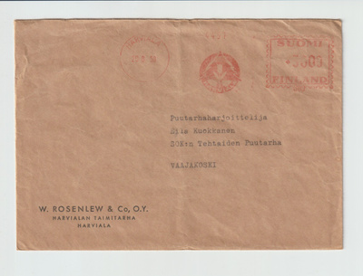 Postileima, HARVIALA, Punainen ketjuleima v 1959