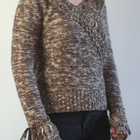 Kriss Sweden ruskea/beige kimalle neule S - pikkukuva 3